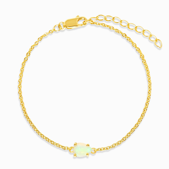 Armband Tropfen Äthiopischer Opal Gold