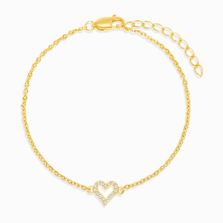 Armband Love Weißer Topas Gold