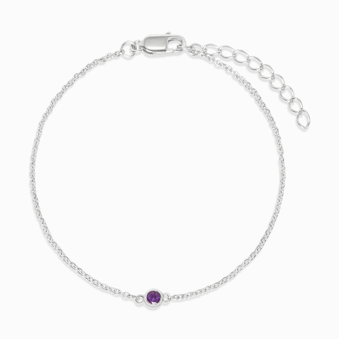 Armband für michArmband mit Amethyst. Kristallschmuck-Armband mit Amethyst. Kristallarmband aus Silber mit echtem Edelstein Amethyst.