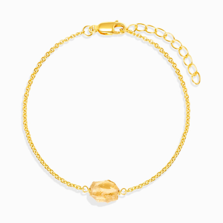 Armband Roher Mini Citrin Gold