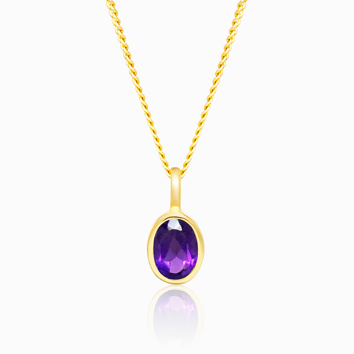 Anhänger Februar Amethyst Gold