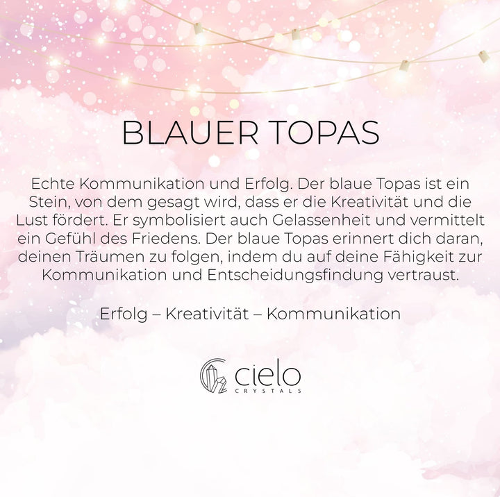  Blautopas-Energien und Informationen. Der Edelstein Blautopas soll Ihnen helfen, Ihre Ziele zu erreichen.