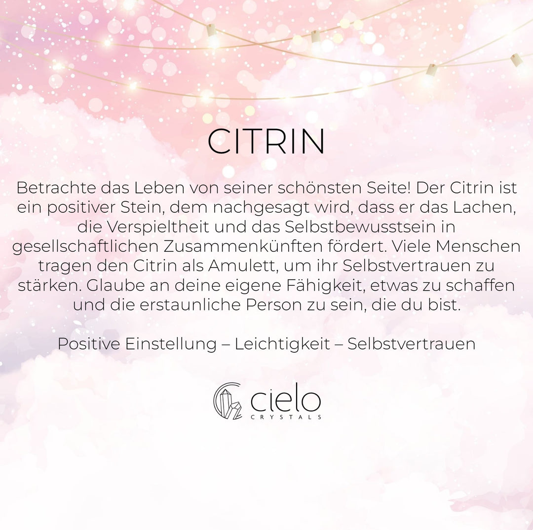 Informationen und Bedeutung von Citrin. Der Edelstein Citrin eignet sich perfekt zur Manifestation.