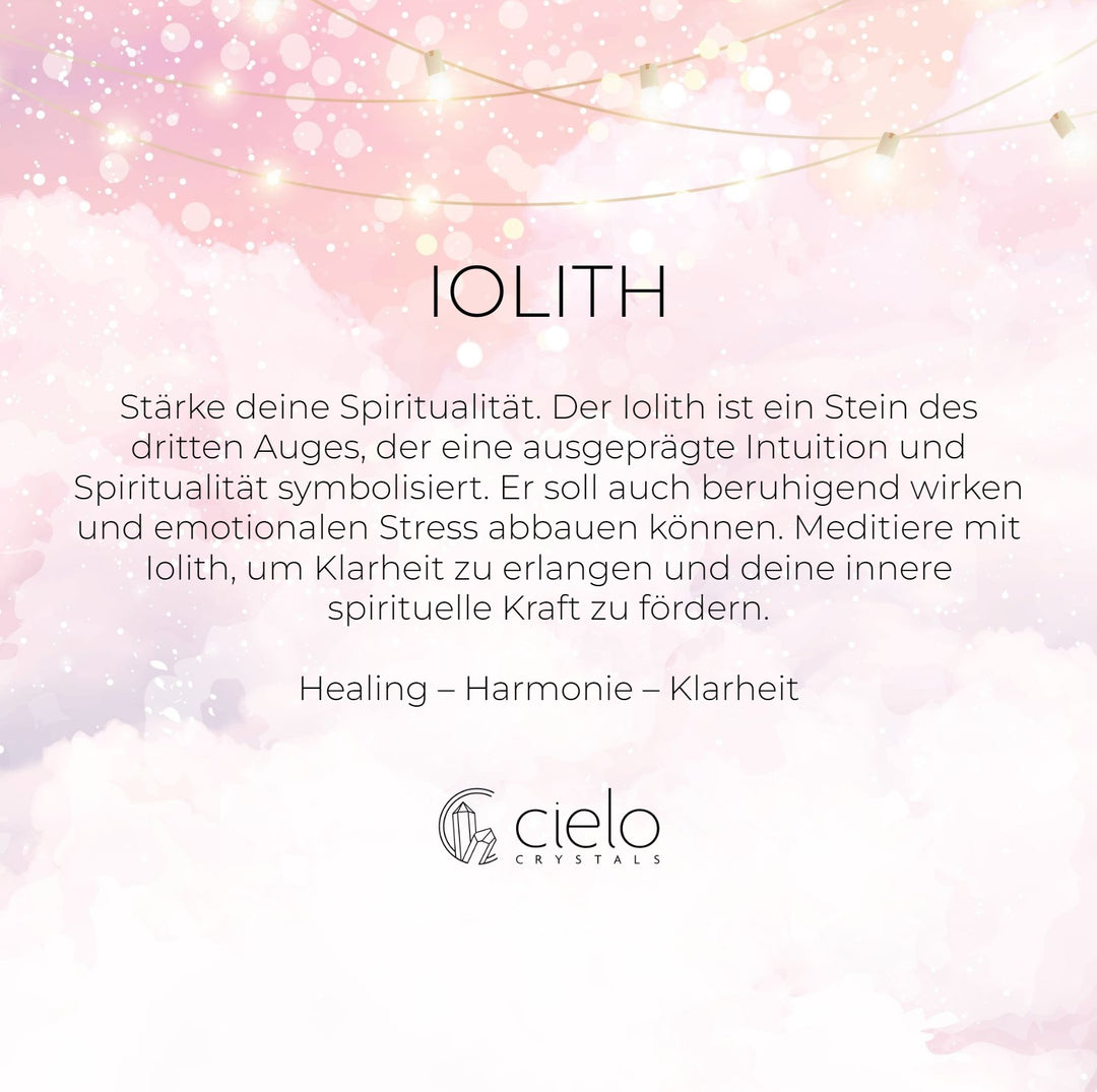 Iolith Bedeutung und Informationen. Kristall-Iolith soll Ihre Intuition und Spiritualität stärken.