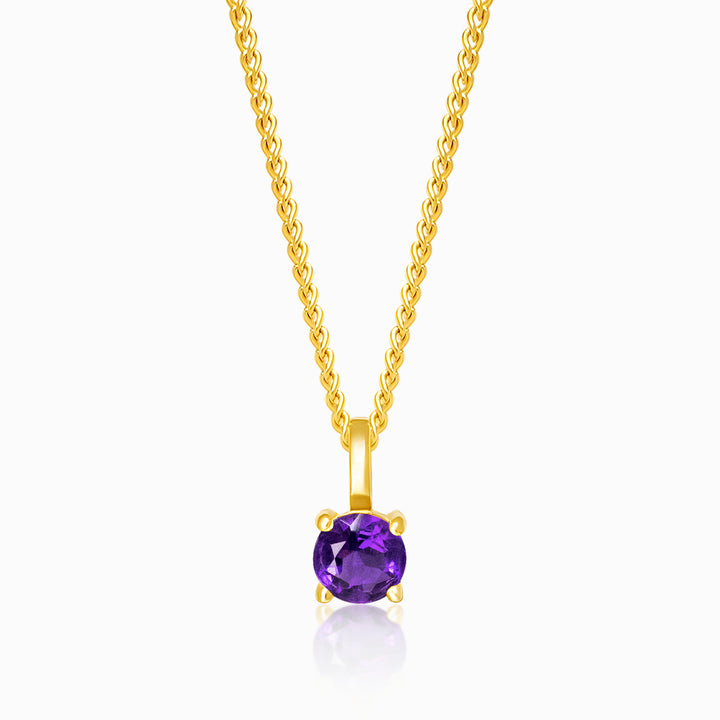 Kristall Charme Amethyst Gold