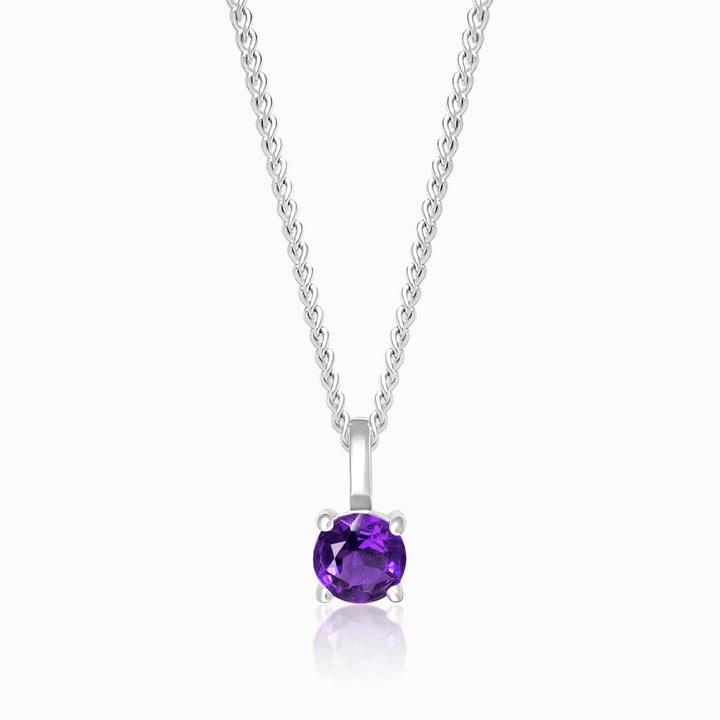 Kristall Charme Amethyst Silber