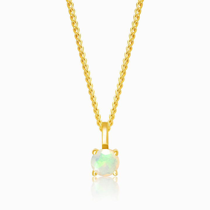 Kristall Charme Äthiopischer Opal Gold