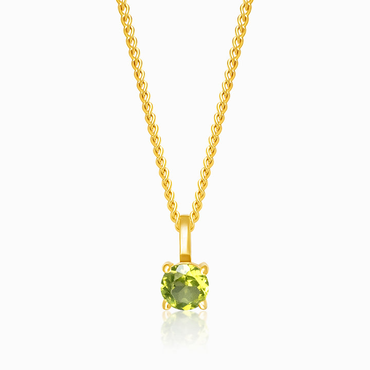 Kristall Charme Peridot Gold